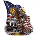 Koszulka motocyklowa Route 66 Eagle Flag