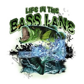 Koszulka dla wędkarzy Life In The Bass Lane