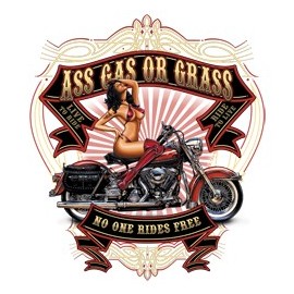 Koszulka motocyklowa Ass Gas or Grass Girl